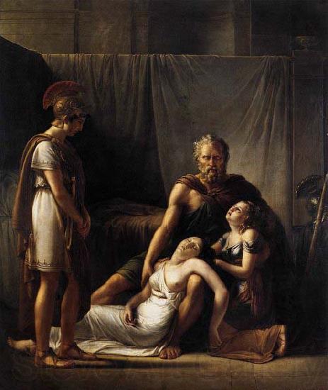 KINSOEN, Francois Joseph The Death of Belisarius' Wife Norge oil painting art